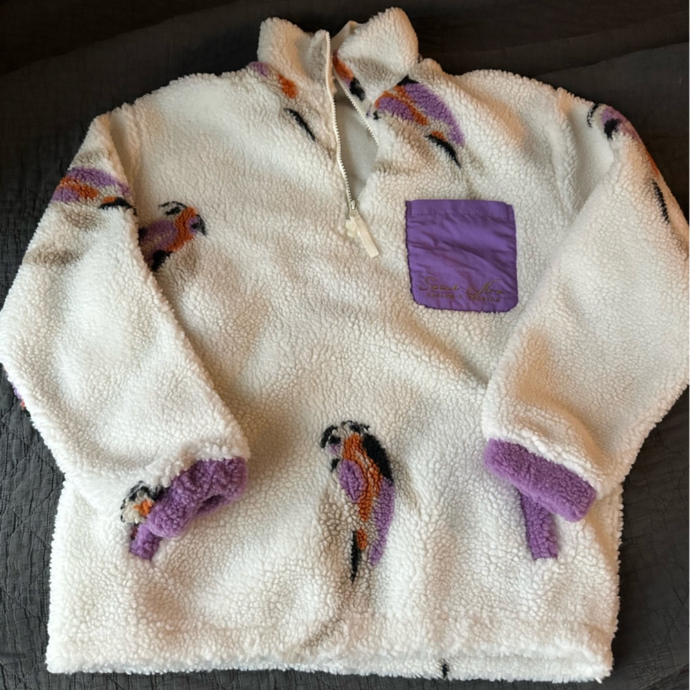Koi Fish Sherpa Pullover Quarter zip Taylor Swift Speak Now Brand New